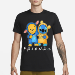 Winnie The Pooh Best Friends And Stitch Fan Painting Shirt