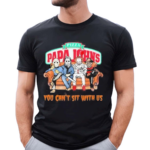 Horror Movie Characters Papa Johns Pizza You Can’t Sit With Us Halloween 2024 Shirt