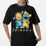 Winnie The Pooh Best Friends And Stitch Fan Painting Shirt