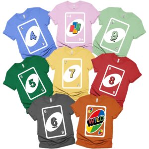 Uno Group Holiday Shirt, Costumes Halloween Shirt, Uno Cards Costume Shirt, Halloween Matching Shirt, Matching Family Shirt