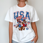 Chip And Dale With Nuts Patriotic Usa Flag Shirt