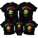 Grinch Squad Custom Name Christmas Matching Shirt