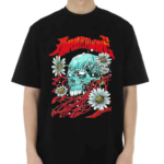 Aurorawave Bloom Skull Flower Shirt