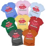 Fluffy Stuff Cotton Candy Pops Logo Shirt, Halloween Candy Group Shirt, Family Halloween Costume Shirts, Chocolate Group Halloween Costumes Shirt, Matching Family Shirt