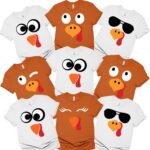 Custom Turkey Family Costume Group Matching Shirt, Thanksgiving Group Shirt