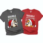 Chip And Dale Double Trouble Couples Christmas Shirt, Chip And Dale Double Trouble Matching Christmas Shirt