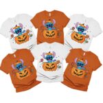 Stitch Pumkin Halloween Matching Group Shirt