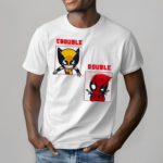 Wolverine And Deadpool Chibi Double Trouble Cartoon Shirt