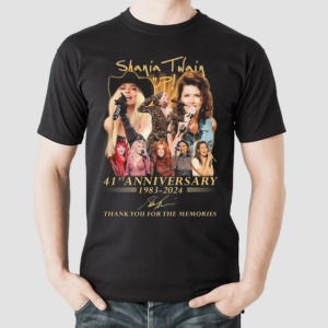 Shania Twain Up 41st Anniversary 1983 2024 Thank You For The Memories Signature Shirt