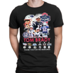 Tom Brady 12 Greatest Of All Time Thank You For The Memories Signature shirt