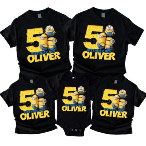 Personalized Minions Birthday Matching Shirt