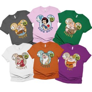 Snow White And Seven Dwarfs For Vacation Matching Family Shirt