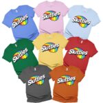 Skittles Candy Bag Shirt, Family Halloween Costume Shirts, Chocolate Group Halloween Costumes Shirt