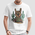 Just Be Nice Dude Armadillo Cactus Rock On Shirt