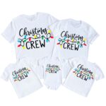 Christmas Crew Lights Family Group Matching Christmas Shirt