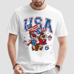 Chip And Dale With Nuts Patriotic Usa Flag Shirt