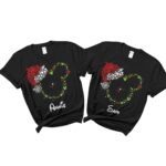 Custom Name With Minnie Mouse Couples Shirt, Custom Minnie Mouse Matching Christmas Shirt