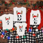 Monogrammed Family Christmas Custom Name Matching Costume Shirt