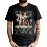 Outlander 10th Anniversary 2014 2024 Thank You For The Memories Fan Shirt