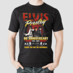 Elvis Presley 90th Anniversary 1935-2025 Thank You For The Memories Signature TShirt