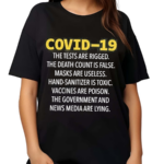 Covid 19 The Tests Are Rigged The Death Count Is False Masks Are Useless Shirt