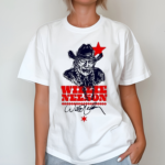 Willie Nelson Woodcut Portrait Shirt