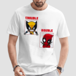 Wolverine And Deadpool Chibi Double Trouble Cartoon Shirt