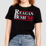 Reagan George Bush 84 1984 Campaign Shirt