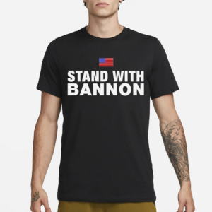 American Flag Stand With Bannon Shirt