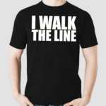 Drew Wearing A I Walk The Line Shirt