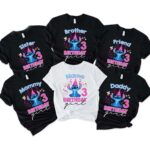 Custom Stitch Birthday Matching Shirt