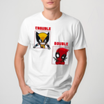 Wolverine And Deadpool Chibi Double Trouble Cartoon Shirt