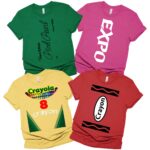 Expo Playdoh Crayon Halloween Costume Group Shirt, Family Costume Shirt