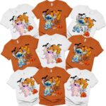 Stitch And Angel Mummy Halloween Costume Matching Shirt, Lilo And Stitch Family Matching Shirt