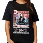 Depeche Mode 45th Anniversary 1980 2025 Thank You For The Memories Signatures Shirt