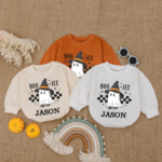 Custom Cute Ghost Boo Jee Halloween Matching Baby Romper