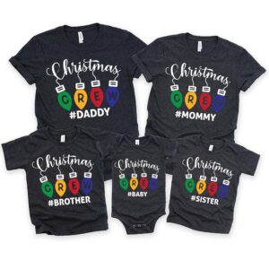 Personalized Christmas Crew Family With Names Matching Christmas Shirt