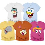 Custom Spongebob Squarepants Patrick Star Squidward And Friends Halloween Matching Shirt