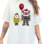 Pixar Up Horror Character Pennywise Carl Fredricksen Russell Halloween Party Matching Family Shirt