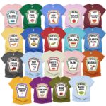 Halloween Costume Matching Group Condiments Shirt, Matching Condiment Halloween Costume Party Shirt, Halloween Condiment Shirt, Matching Family Shirt