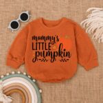 Mommy's Little Pumpkin Halloween Matching Baby Romper