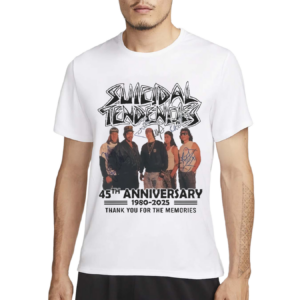 Suicidal Tendencies 45th Anniversary 1980 2025 Signatures Thank You For The Memories Shirt