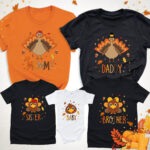 Custom Turkey Christmas Matching Family Shirt