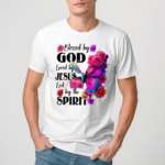 Blessed By God Loved By Jesus Butterfly Christian Jesus God Christian Shirt