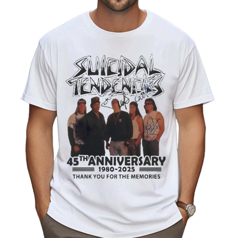 Suicidal Tendencies 45th Anniversary 1980 2025 Thank You For The Memories Shirt