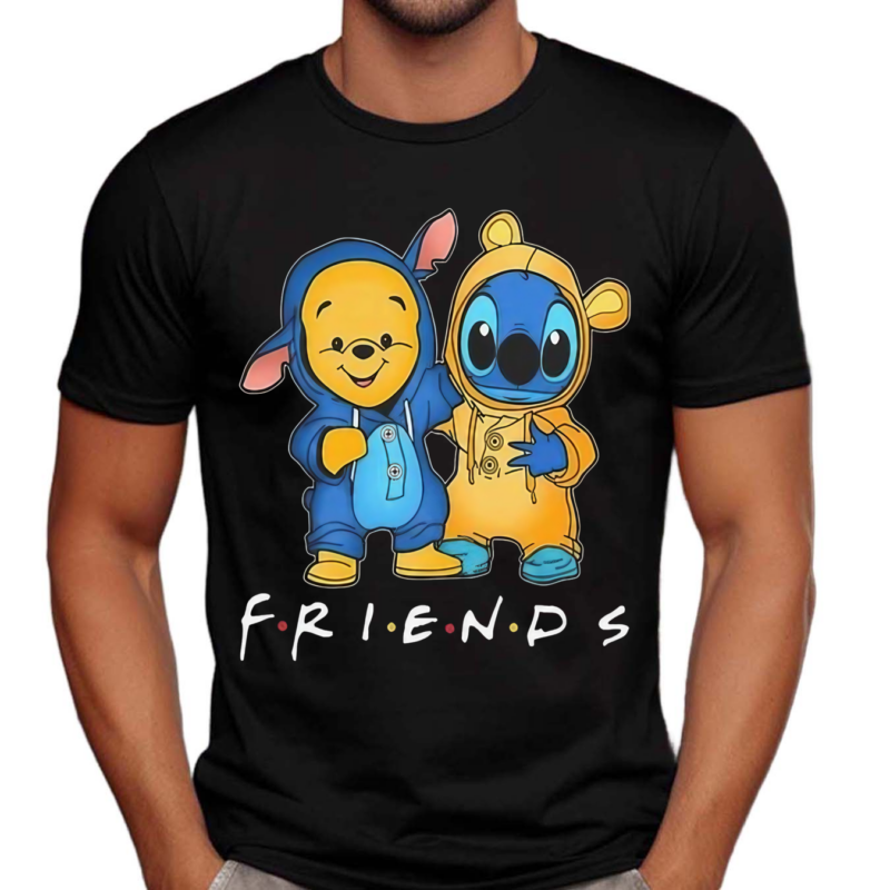 Winnie The Pooh Friends And Stitch Fan Shirt