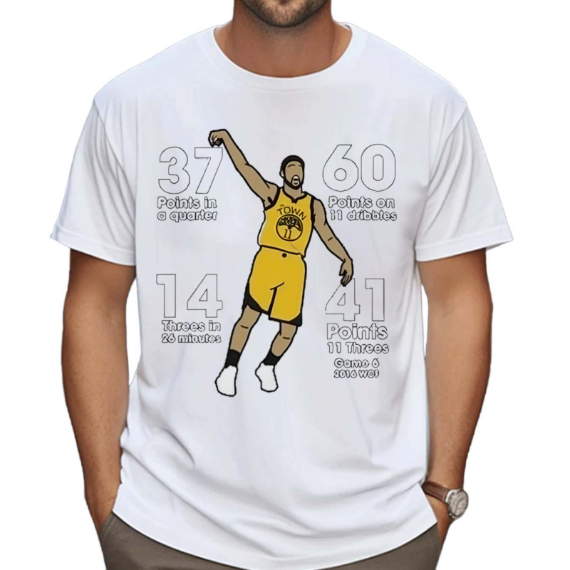 37 Points In A Quarter 60 Points On 11 Dribles 14 Threes In 26 Minutes 41 Points 11 Threes Game 6 2016 Wcf Shirt