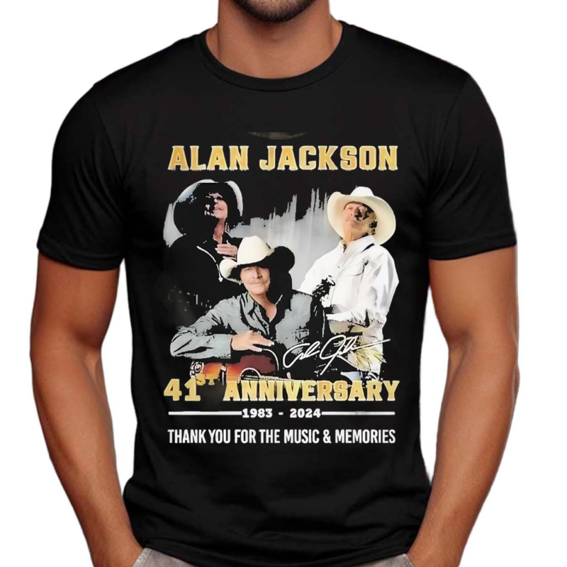 Alan Jackson 41st Anniversary 1983 2024 Thank You For The Music And Memories Shirt