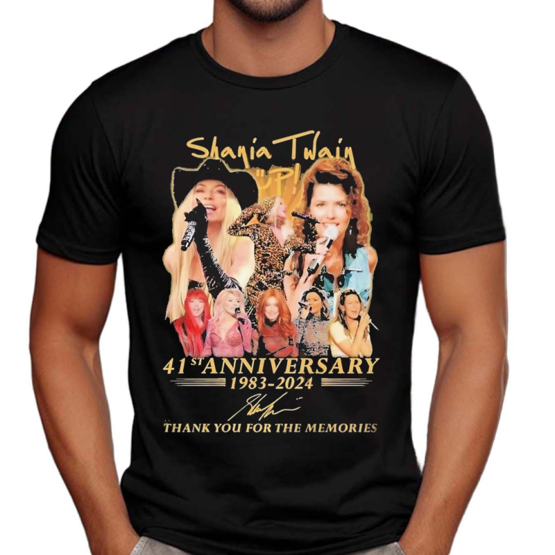 Shania Twain 41st Anniversary 1983 2024 Signature Thank You For The Memories Shirt