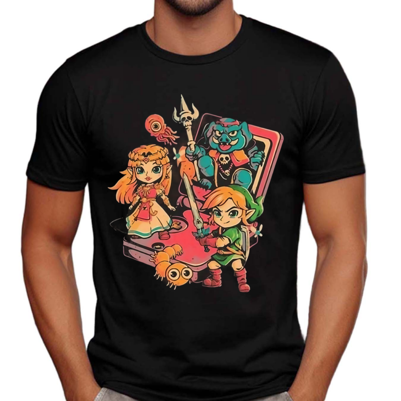 Brave Game Zelda Black Shirt